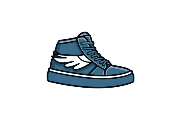 Geïsoleerde Sneakers Cartoon Ontwerp — Stockvector