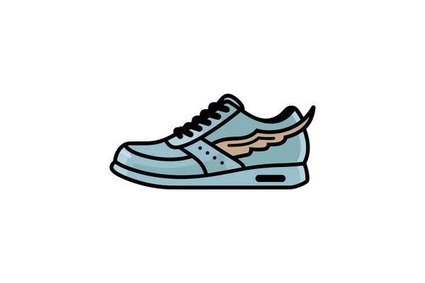 Icona Delle Sneakers Illustrazione Vettoriale — Vettoriale Stock