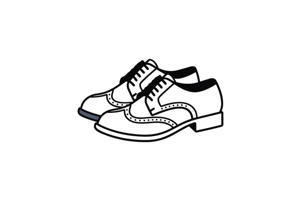 Sneakers Flat Line Icon — Stock Vector
