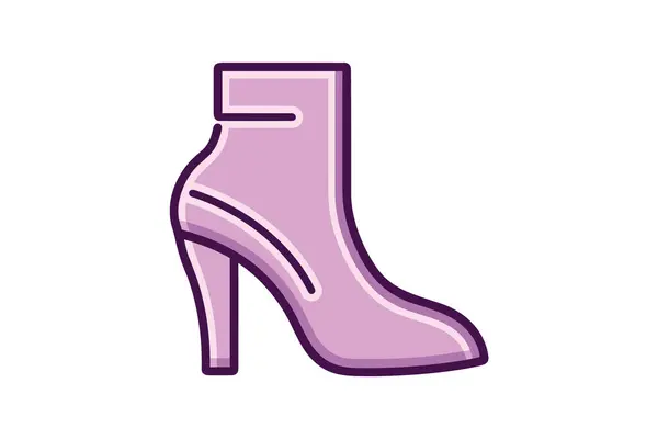 Purple High Heeled Shoe Icon — Stock Vector