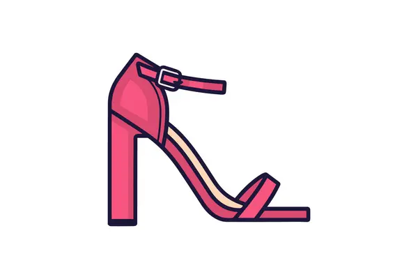 Γυναικεία Παπούτσια Εικονίδιο Στο Διάνυσμα Λογότυπος — Διανυσματικό Αρχείο