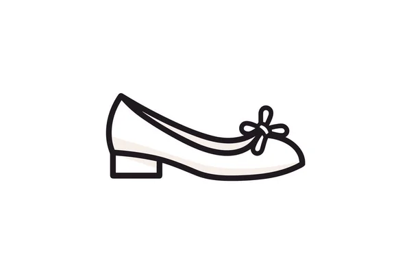 Sapatos Femininos Ícone Vetor Ilustração Design — Vetor de Stock