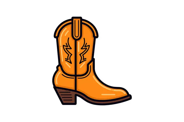 Color Vintage Boots Boots — Stock Vector