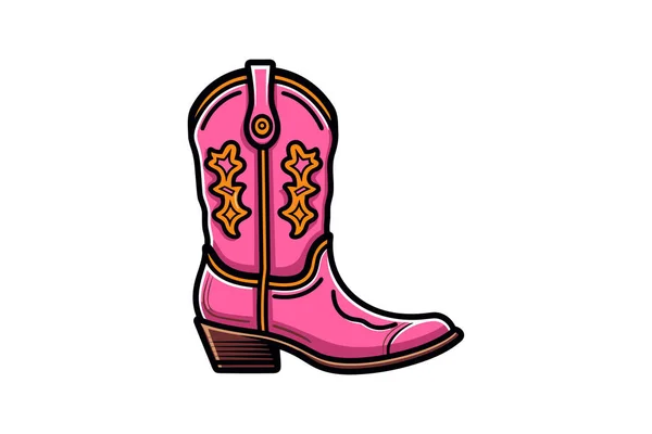 Boots Pink Boots Icon Vector Illustration Graphic Design — Stock Vector
