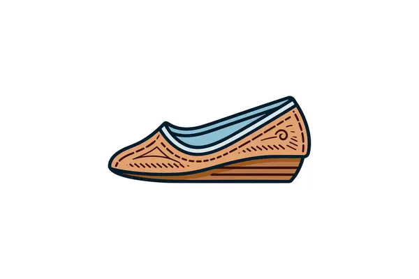 Вектор Значка Обуви Иллюстрация Изолированного Контура — стоковый вектор