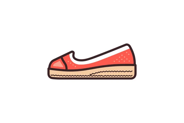 Взуття Плоска Іконка Векторні Ілюстрації — стоковий вектор