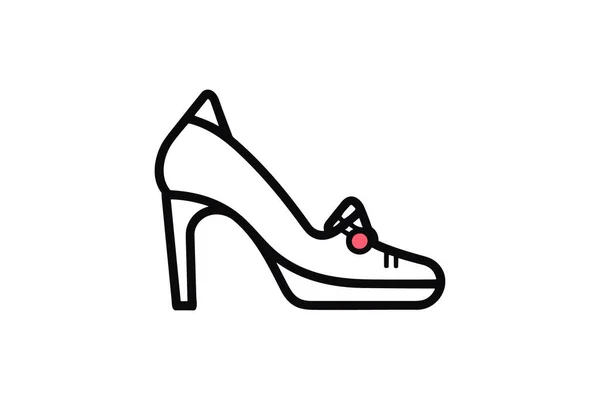 Shoe Vector Flat Color Icon — Stock Vector