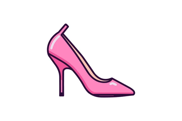 Weibliche Schuh Symbol Vektor Illustration — Stockvektor
