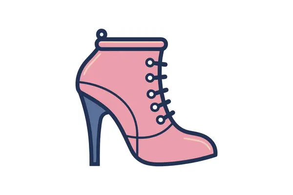 Ayakkabı Kadın Ayakkabıları Izole Ikon — Stok Vektör