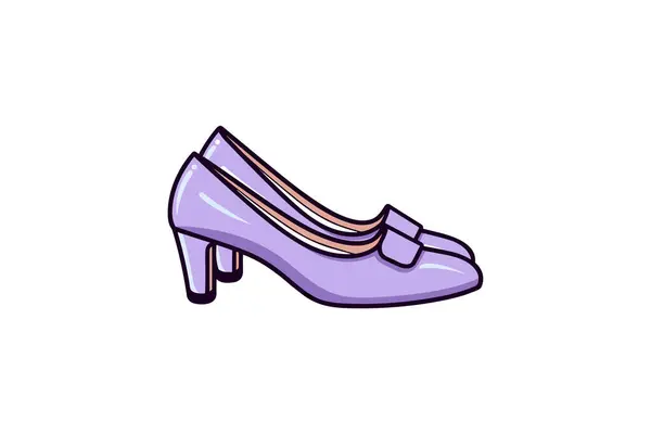 Zapatos Púrpura Icono Estilo Dibujos Animados — Archivo Imágenes Vectoriales
