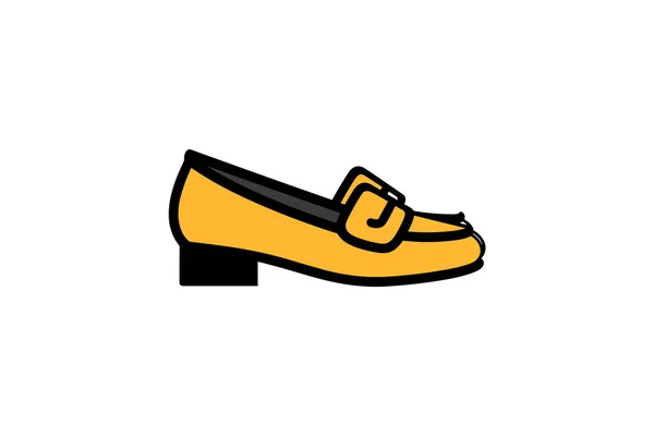 Zapatos Femeninos Icono Vector Color Para Proyectos Web Móviles — Archivo Imágenes Vectoriales