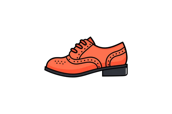 Schuh Vektor Farbsymbol — Stockvektor