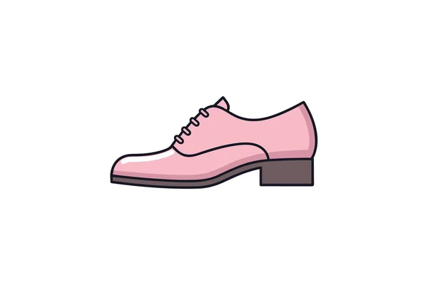 Mujer Zapatos Icono Estilo Plano — Vector de stock