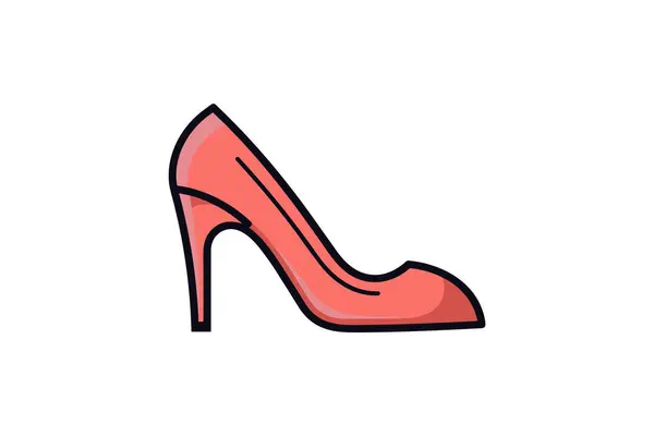 Значок Високого Каблука Взуття Векторний — стоковий вектор