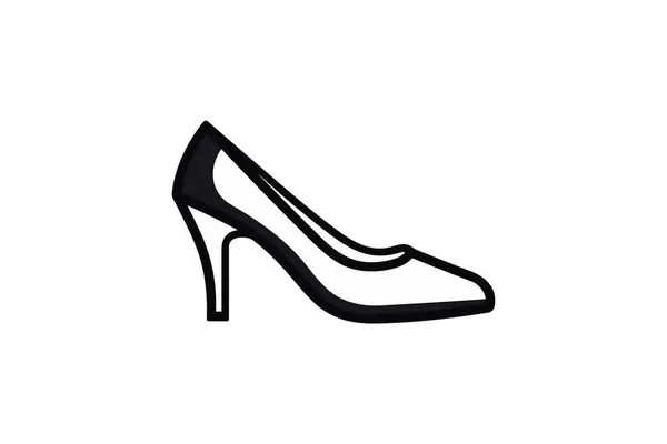 Icône Chaussure Féminine Design Plat Vecteur — Image vectorielle