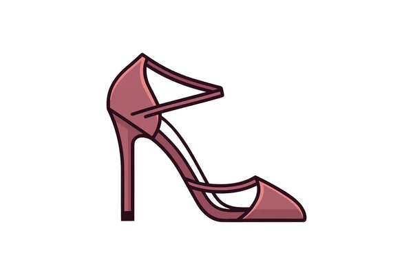 Női Sarok Cipő Vektor Illusztráció — Stock Vector