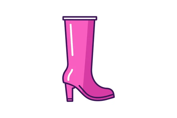 粉色靴子图标矢量图解设计 — 图库矢量图片