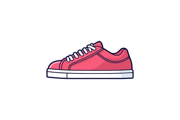 Vector Illustration Red Shoes Isolated White Background — Stock Vector
