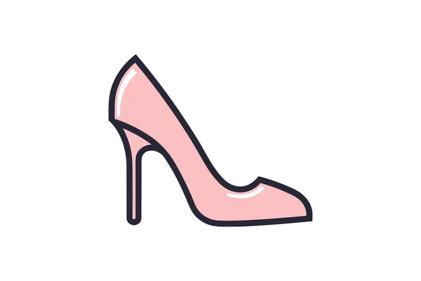 Female Heel Vector Color Icon — Stock Vector