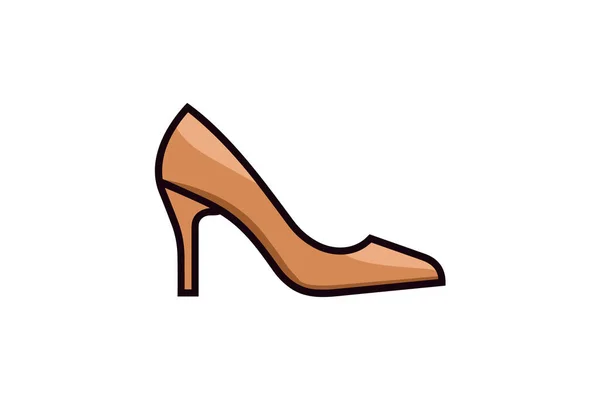 Female Shoe Icon Flat Design Women Fashion Theme Vector Illustration — Stock Vector