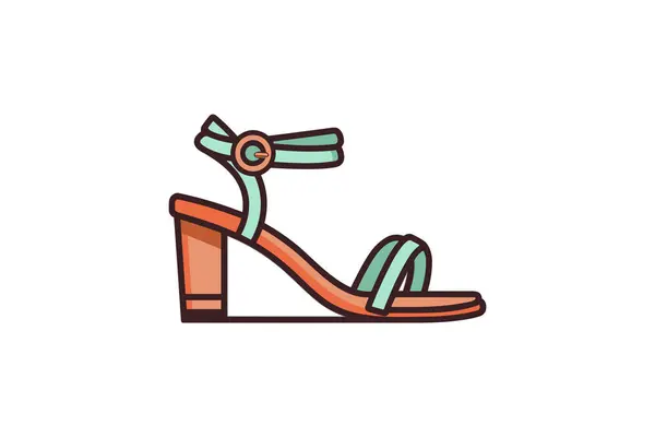 Shoe Flat Icon Vector Illustration — Stock Vector