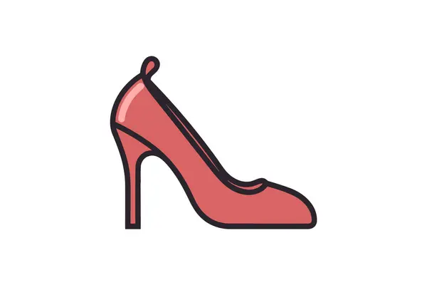 Schuh Vektor Illustration Auf Transparentem Hintergrund Symbole Höchster Qualität Strichlinie — Stockvektor