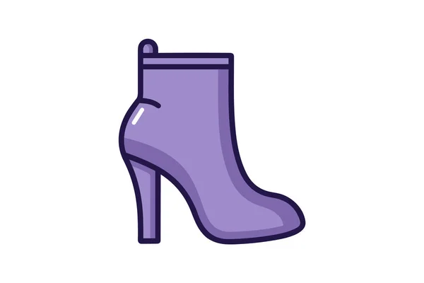 Shoe Icon Outline Style — Stock Vector