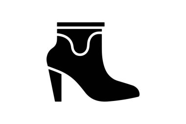 Kahverengi Ayakkabı ve Ayakkabı Düz Renk Simgesi seti beyaz arkaplan düz renk vektör resimleme mükemmel