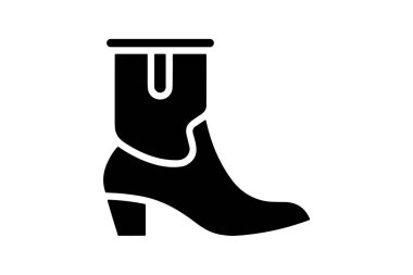 Kahverengi Eyer Ayakkabıları ve Ayakkabı Düz Renk Simgesi beyaz arkaplan düz renk vektör resimleme mükemmel