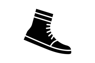 Ayakkabı ikonu. Web tasarımı için basit bir ayakkabı vektör simgesi çizimi