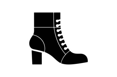 Mor Topuklu Kedi Topuğu Kadın Ayakkabıları ve Düz Ayakkabı Simgesi Beyaz arka plan düz renk çizimi pikseli mükemmel