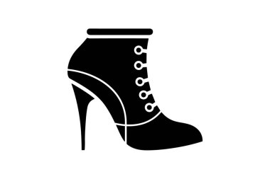 Sarı Diz Yüksek Çizmeli Kadın Ayakkabıları ve Düz Ayakkabı Simgesi Beyaz arkaplan düz renk çizimi pikseli mükemmel