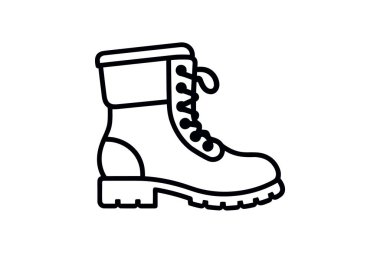 Mavi Çizme Ayakkabıları ve Ayakkabı Düz Renk Simgesi beyaz arkaplan düz renk vektör resimleme mükemmel