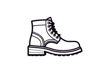 Çöl Klasik Ayakkabıları ve Ayakkabı Düz Renk Simgesi seti beyaz arkaplan düz renk vektör resimleme mükemmel