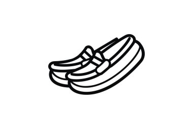 Beyaz Oxford Bot Ayakkabıları ve Ayakkabı Düz Renk Simgesi seti beyaz arkaplan düz renk vektör resimleme mükemmel