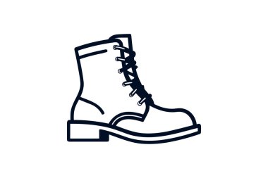 Kırmızı topuklu ayakkabılar ve Düz Renk Simgesi beyaz arka planda izole edilmiş düz renk çizimi mükemmel