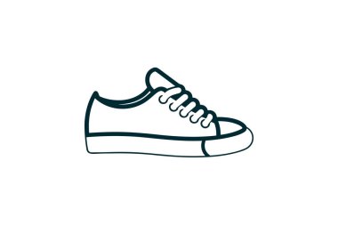 Kayışlı Gladyatör Sandals kadın ayakkabıları ve Düz Renk Simgesi beyaz arka plan düz renk çizimi mükemmel