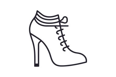 Pembe Kedi Topuğu Kadın Ayakkabıları ve Ayakkabı Düz Renk Simgesi beyaz arka plan düz renk çizimi mükemmel