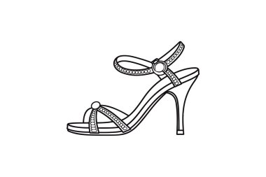 Mor Noktalı Katırlar Kadın Ayakkabıları ve Düz Ayakkabı Simgesi Beyaz arkaplan düz renk çizimi pikseli mükemmel