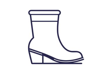 Kırmızı Yılan Derisi Çizme Kadın Ayakkabıları ve Düz Ayakkabı Simgesi Beyaz arkaplan düz renk çizimi pikseli mükemmel