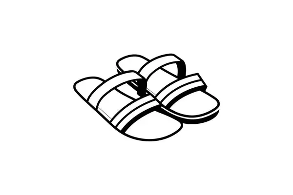 Skin Sandal Γυναικεία Εικονικά Παπούτσια Και Υποδήματα Flat Color Icon — Διανυσματικό Αρχείο