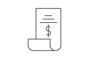 para dolar fatura simgesi, taslak biçimi