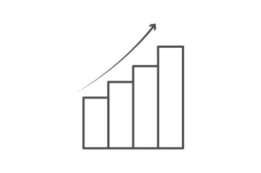 grafik vektör simgesi. Beyaz düz arkaplanda ana hat vektör simgesi. vektör çizgisi sembolü