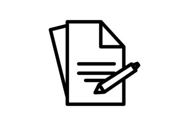 kalem vektör illüstrasyon tasarımı ile belge