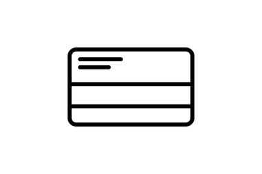 kart vektörü ince çizgi simgesi