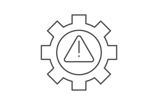 dişli çizgisi simgesi. beyaz arkaplanda çizgi vektör çizimi