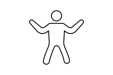 egzersiz, kardiyo, fitness, egzersiz, beyaz arkaplan vektör illüstrasyon pikselinde izole edilmiş ikon mükemmel