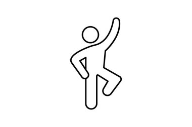  Esneklik, esneklik, hareketlilik, simge beyaz arkaplan vektörü resimleme pikselinde izole edilmiş mükemmel