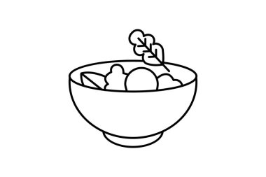 Sağlıklı tarifler, besleyici yemekler, beyaz arkaplan vektörü resimleme üzerine izole edilmiş ikon, mükemmel.