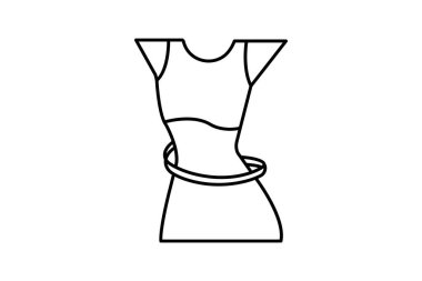 kilo kaybı, zayıflama, zayıflama, beyaz arkaplan vektörü resimleme pikselinde izole edilmiş simge mükemmel